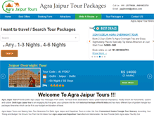 Tablet Screenshot of agrajaipurtours.com